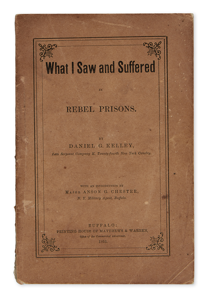 Appraisal: CIVIL WAR--PRISONS Pair of pamphlets relating to Andersonville Prison Various