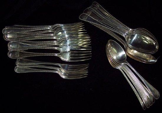 Appraisal: A part set of plated flatware crested