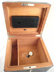 Appraisal: A Dunhill humidor with ebonised finish x x cm high