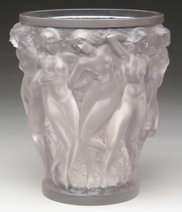 Appraisal: R LALIQUE BACCHANTES VASE Very nice R Lalique Bacchantes vase