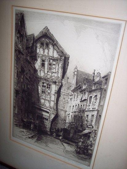 Appraisal: Albany E HowarthRue Saint Romain Rouensigned in penciletching cm x