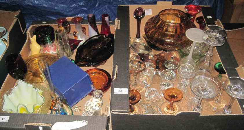 Appraisal: A collection of various Glassware including paperweights wine glasses vases