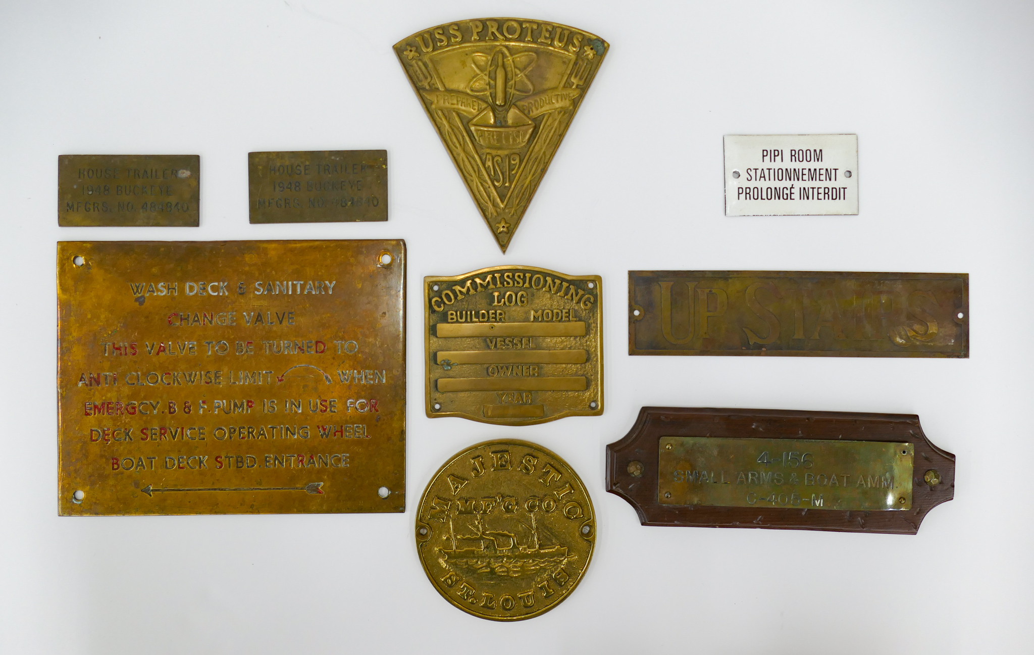 Appraisal: Box Naval Ship Plaques