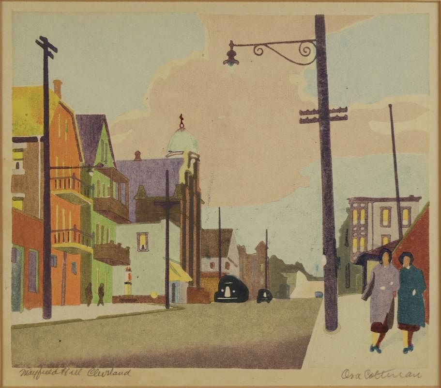 Appraisal: Ora Coltman American - Mayfield Hill Cleveland c - color