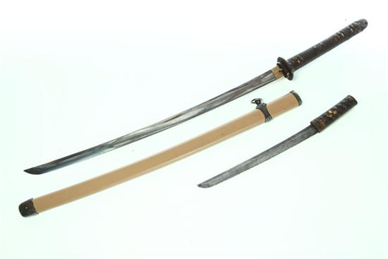 Appraisal: JAPANESE SWORD AND DAGGER First half- th century Katana with