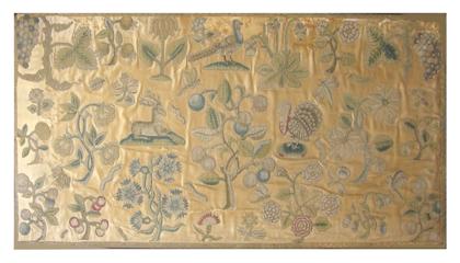 Appraisal: Queen Anne needlework panel th century A variety of animals