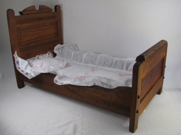 Appraisal: Measures high by long by wide Hand made bed frame