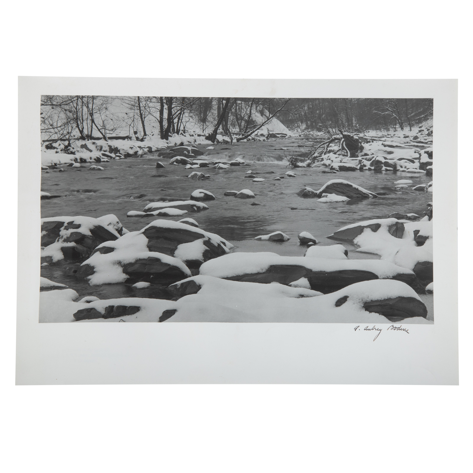 Appraisal: A AUBREY BODINE BABBLING BROOK American - Gelatin silver print