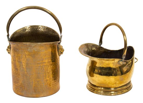 Appraisal: Sale Lot Two English Brass Fire Buckets th century one