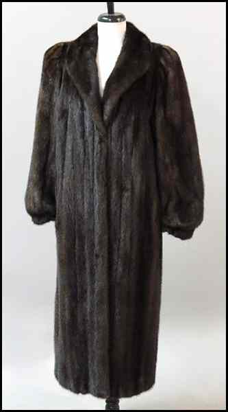 Appraisal: SAKS FIFTH AVENUE MAHOGANY MINK COAT Size medium Condition No