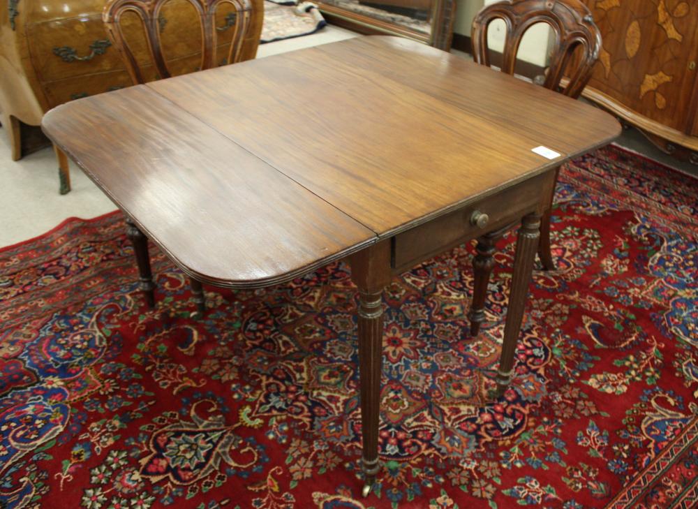 Appraisal: REGENCY MAHOGANY DROP-LEAF PEMBROKE TABLE English early th century having