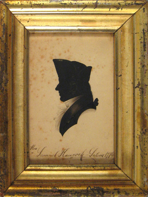 Appraisal: American watercolor silhouette of the Honorable Samuel Hancock Salem together