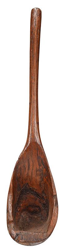 Appraisal: Monumental Burlwood Spoon or Ladle probably American ash or chestnut