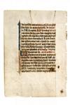 Appraisal: TH c DUTCH BIBLE LEAF - Illuminated Manuscript on vellum