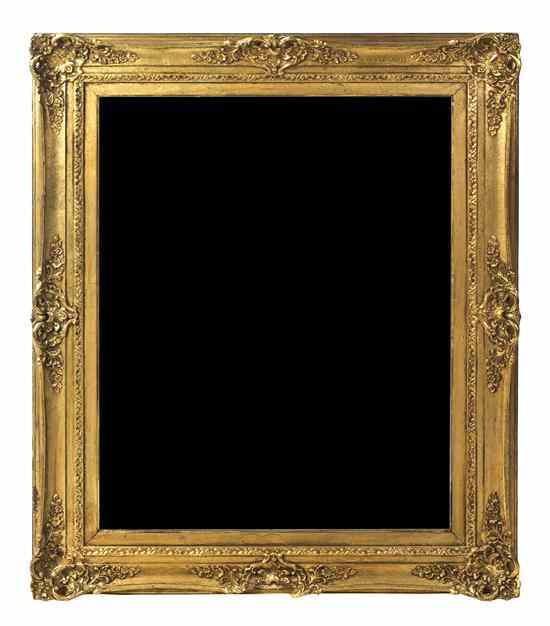 Appraisal: A Victorian Style Giltwood Mirror having a rectangular plate within