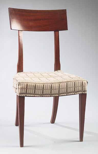 Appraisal: A Directoire Cuban Mahogany Klismos Chair late th c wide