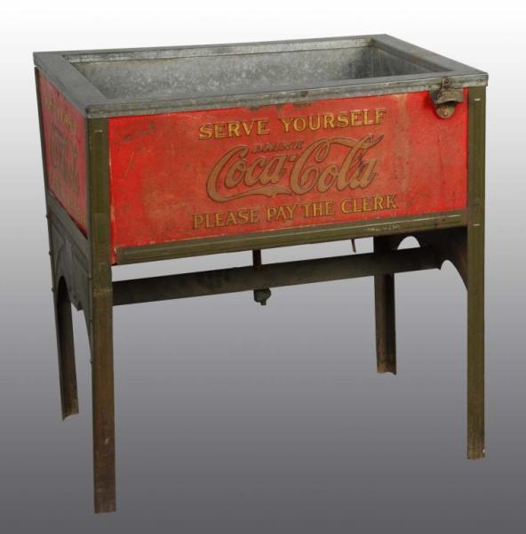 Appraisal: Large Coca-Cola Cooler Description Circa s Condition Very Good Size