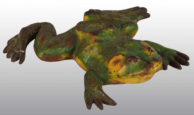 Appraisal: Cast Iron Bull Frog Doorstop Description Made by Hubley cat