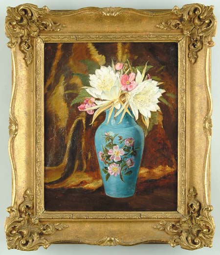 Appraisal: CAMILLE MATISSE th Century THE FLOWER JAR Oil on canvas