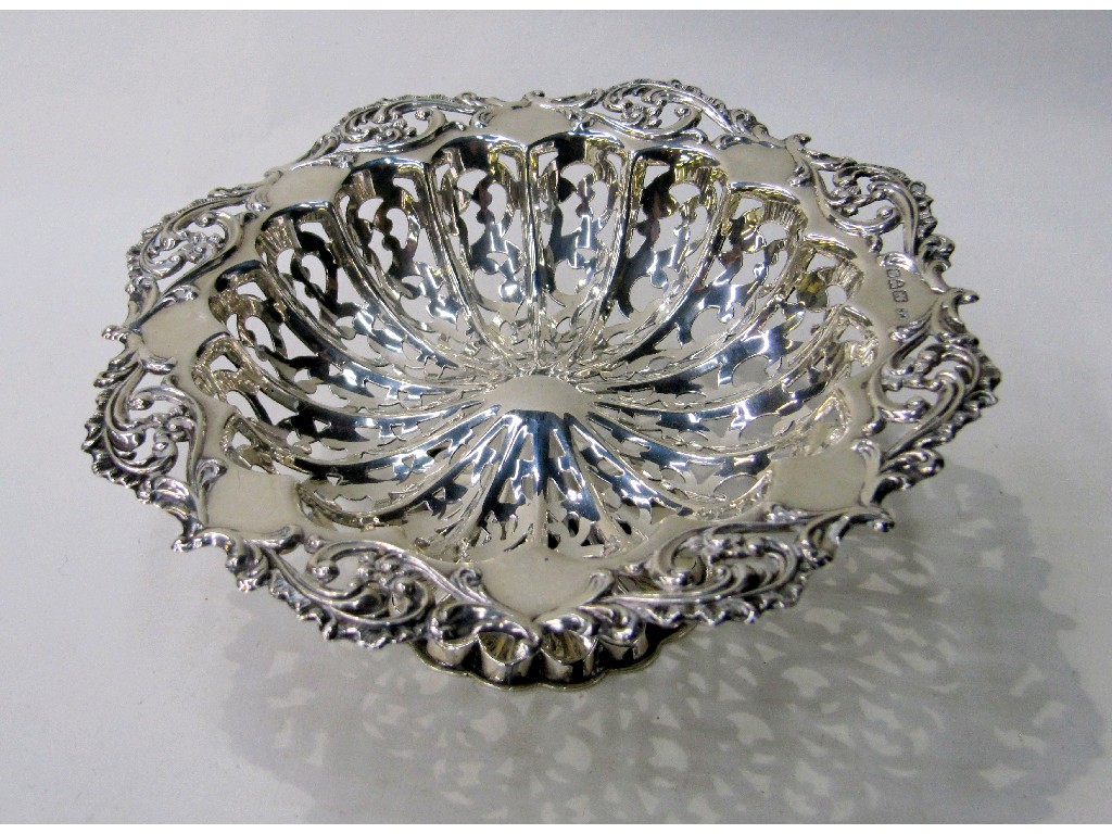 Appraisal: Silver pedestal bon bon dish Chester