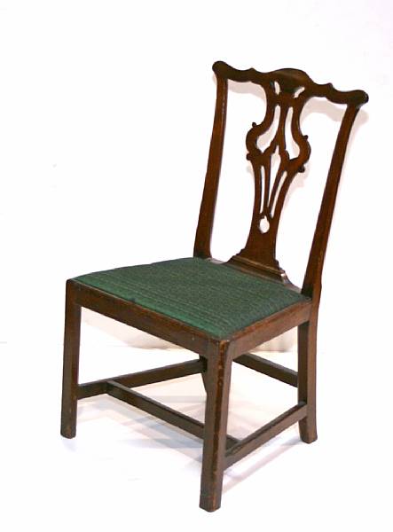 Appraisal: A Chippendale mahogany side chair last quarter th century height