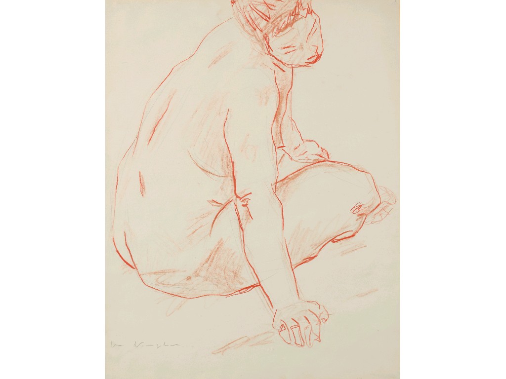 Appraisal: ULI NIMPTSCH RA Reclining nude monogrammed and dated pencil x