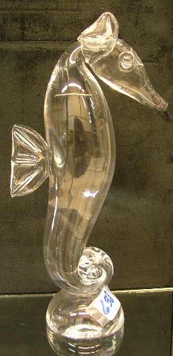 Appraisal: STEUBEN CRYSTAL SEA HORSE height in Fire polished and incised