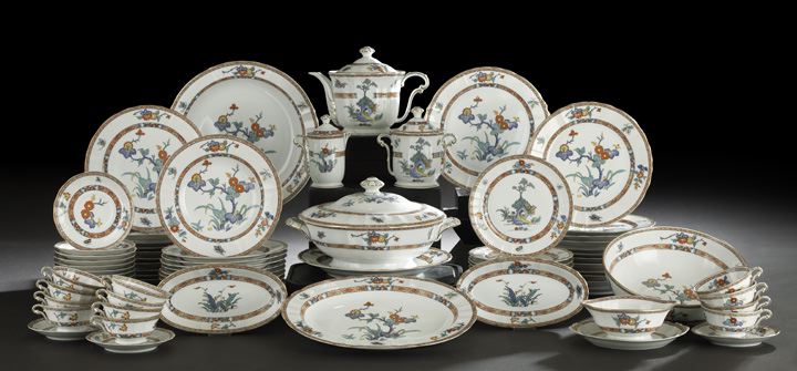 Appraisal: Extensive Eighty-Four-Piece Bernardaud et Cie Enghien -Pattern Porcelain Dinner Service