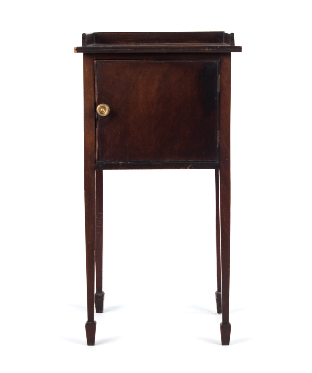 Appraisal: George III style mahogany commode flat top with reeded edge