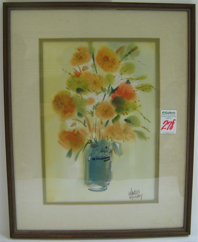 Appraisal: CHARLES MULVEY WATERCOLOR ON PAPER Oregon City born Still life