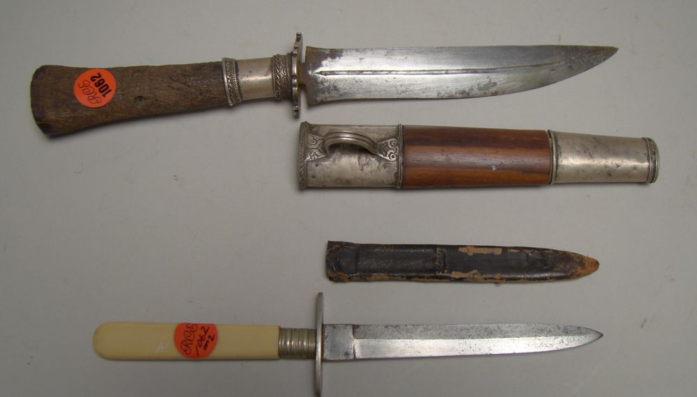 Appraisal: A DAGGER AND A DIRK Middle Eastern dagger with sheath