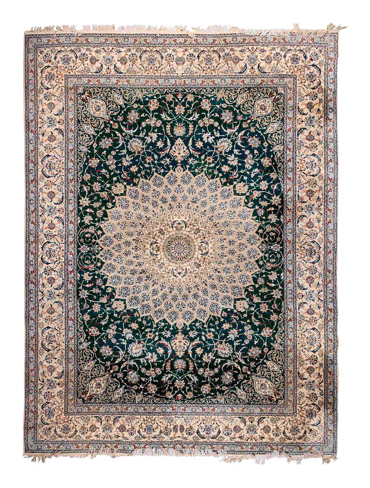 Appraisal: A Habibian Nain Silk and Wool Blend Rug A Habibian