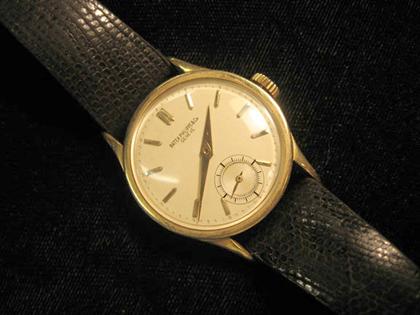 Appraisal: Gentleman's karat yellow gold cased wristwatch Patek Philippe Mid th