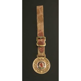 Appraisal: Caledonian Club Gold and Enamel Watch Fob grams Caledonian Club