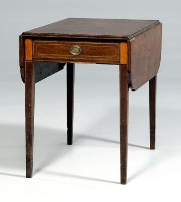 Appraisal: American Federal Pembroke table two drop leaves with astragal corners