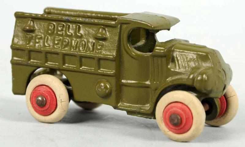 Appraisal: Cast Iron Hubley Bell Telephone Truck Toy American Smallest size