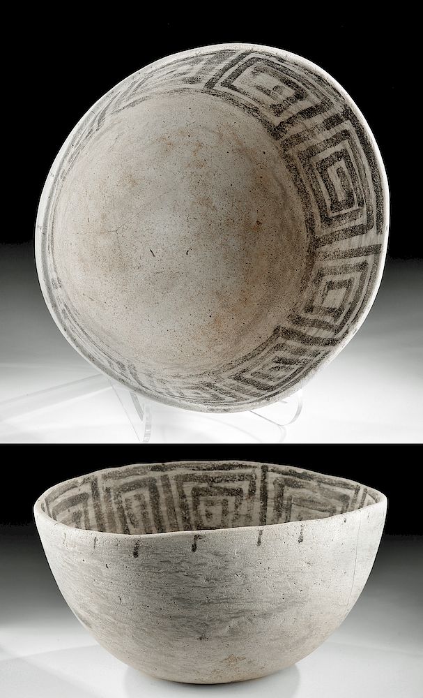 Appraisal: Large Anasazi Tularosa Black-on-White Pottery Bowl Native American Southern Colorado