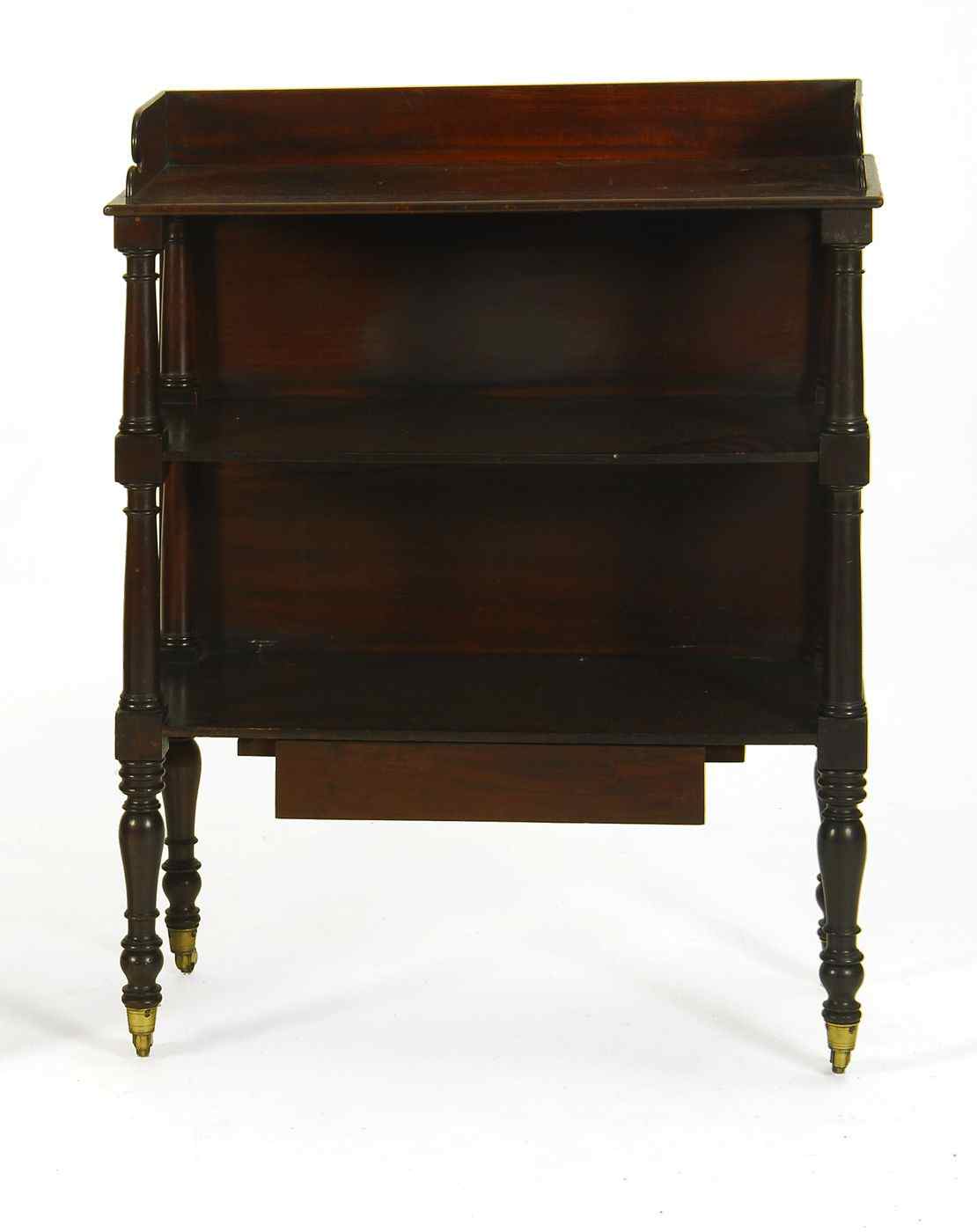 Appraisal: ANTIQUE AMERICAN SHERATON DIMINUTIVE BOOKCASEBoston First Quarter of the th