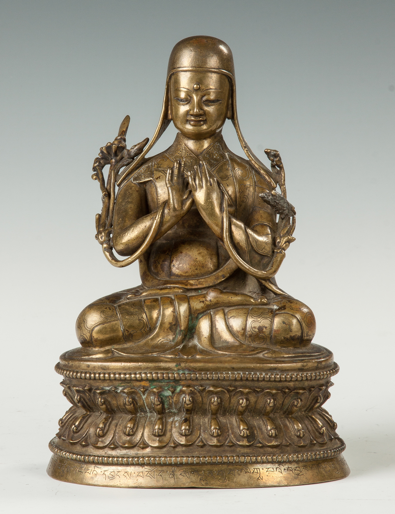 Appraisal: Gilt Bronze Figure of a Tibetan Sakya Lama th th