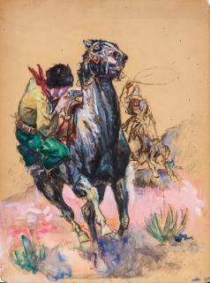 Appraisal: Henry Harry Brown Baker - Cowgirl Shootermixed media by in