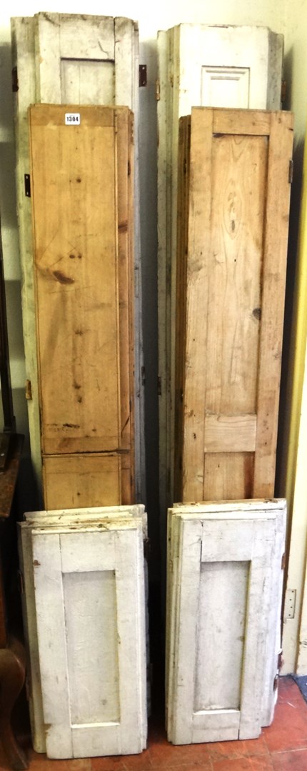 Appraisal: A quantity of early th century pine double fold window