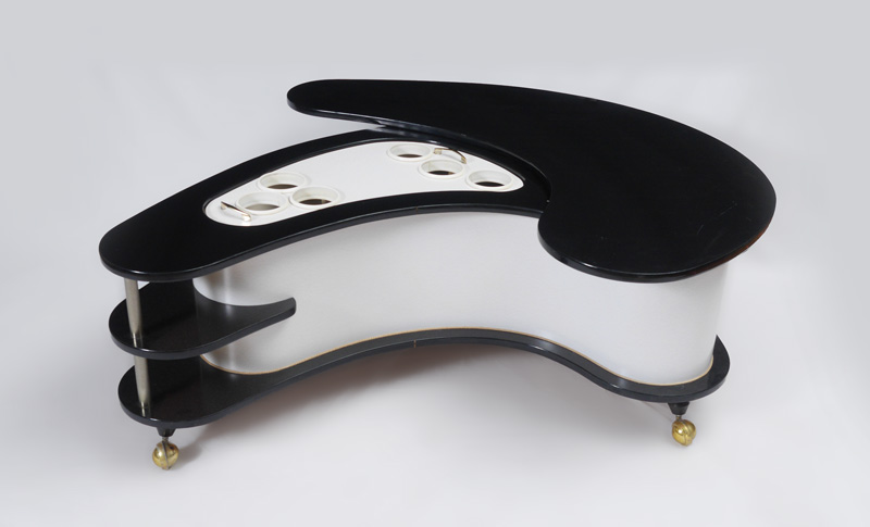 Appraisal: A H STOCK MID CENTURY BOOMERANG LOW BAR Unveiled at