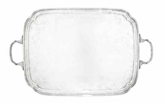 Appraisal: An American Sterling Silver Tray Ensko of rectangular handled form