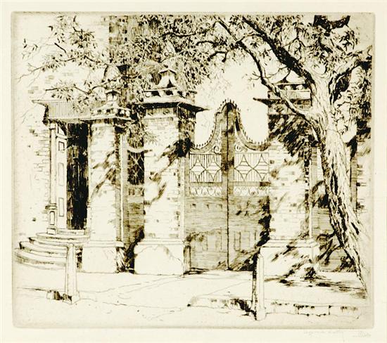 Appraisal: Alfred Hutty South Carolina - THE SMYTHE GATE CHARLESTON SC