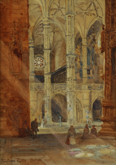 Appraisal: Tristram James Ellis British - Church of Holy Sepulchre Jerusalem