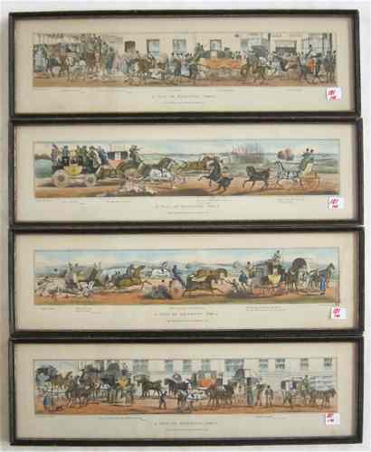 Appraisal: JOHN DEAN PAUL FOUR COLORED ENGRAVINGS Britain - ''A Trip