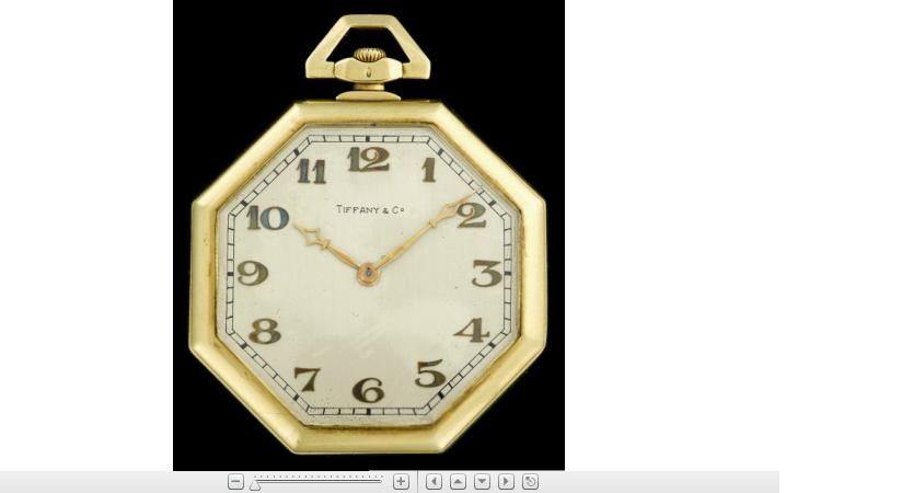 Appraisal: karat yellow gold pocket watch Tiffany Co Octagonal case silver