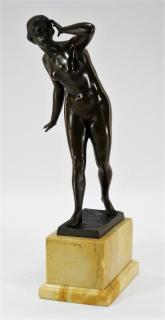 Appraisal: Wilhelm Andreas Bronze Sculpture of Female Nude GERMANY - A