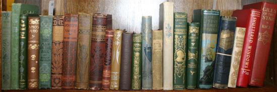 Appraisal: Decorative Cloth Vols on shelves