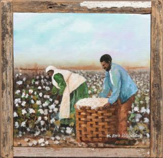 Appraisal: W Earl Robinson - Mississippi Two Cotton Pickers with a